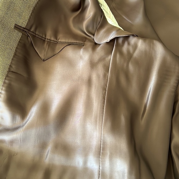 Ralph Lauren 2-Button Blazer Brown Silk Jacket Blazer New 46 Long - Picture 10 of 16